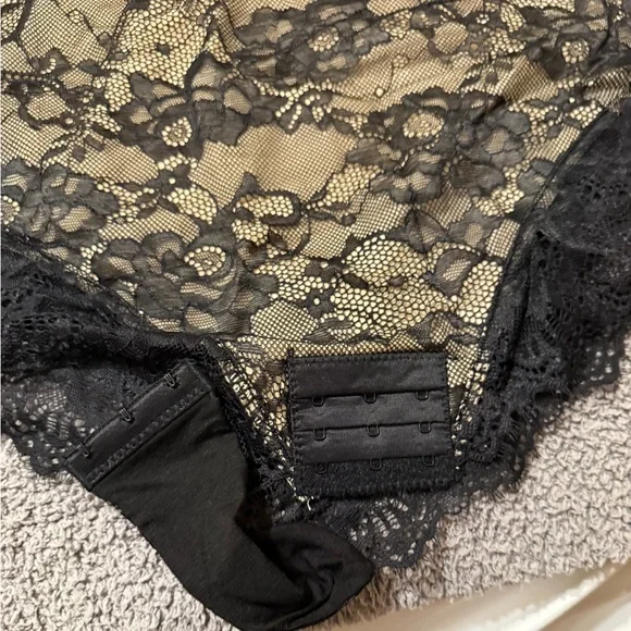 NWT Feelingirl Lace V Neck Full Bodysuit Black Size XXL - Picture 3 of 10